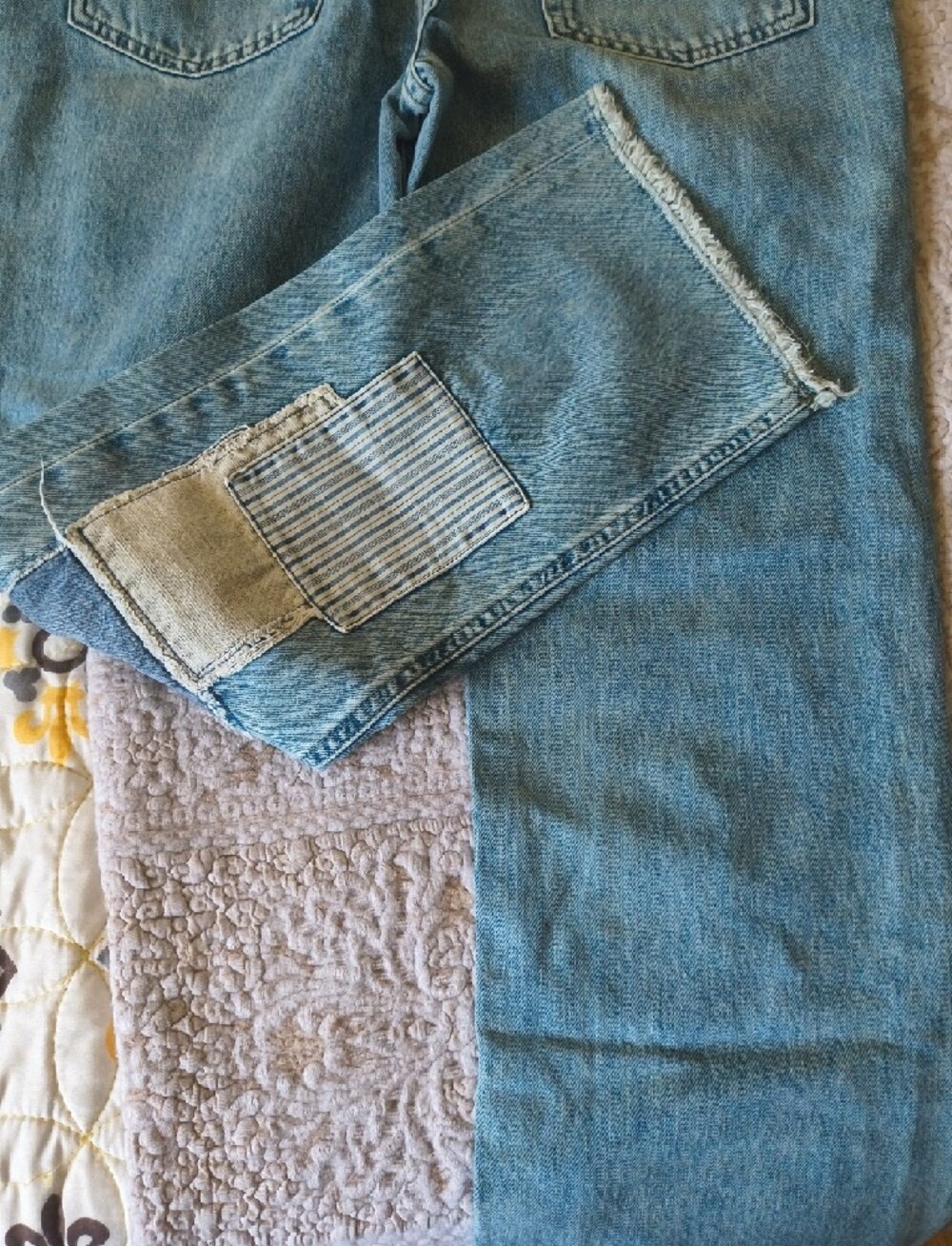 Diesel Patchwork Cropped Jeans - Picture 7 of 9